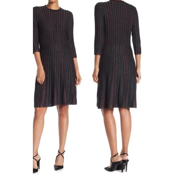 Nanette Lepore Dresses & Skirts - NWT NANETTE LEPORE Fit & Flare Shimmer Lurex Thread Knit Mini Dress SZ M